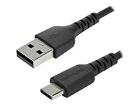 StarTech.com 2m USB A to USB C Charging Cable, Durable Fast Charge & Sync USB 2.0 to USB Type C Data Cord, Rugged TPE Jacket 
