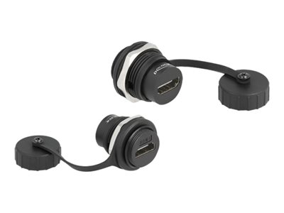 DELOCK HDMI-A Einbaubuchse mit Verschlusskappe IP67 staub- u Adapter