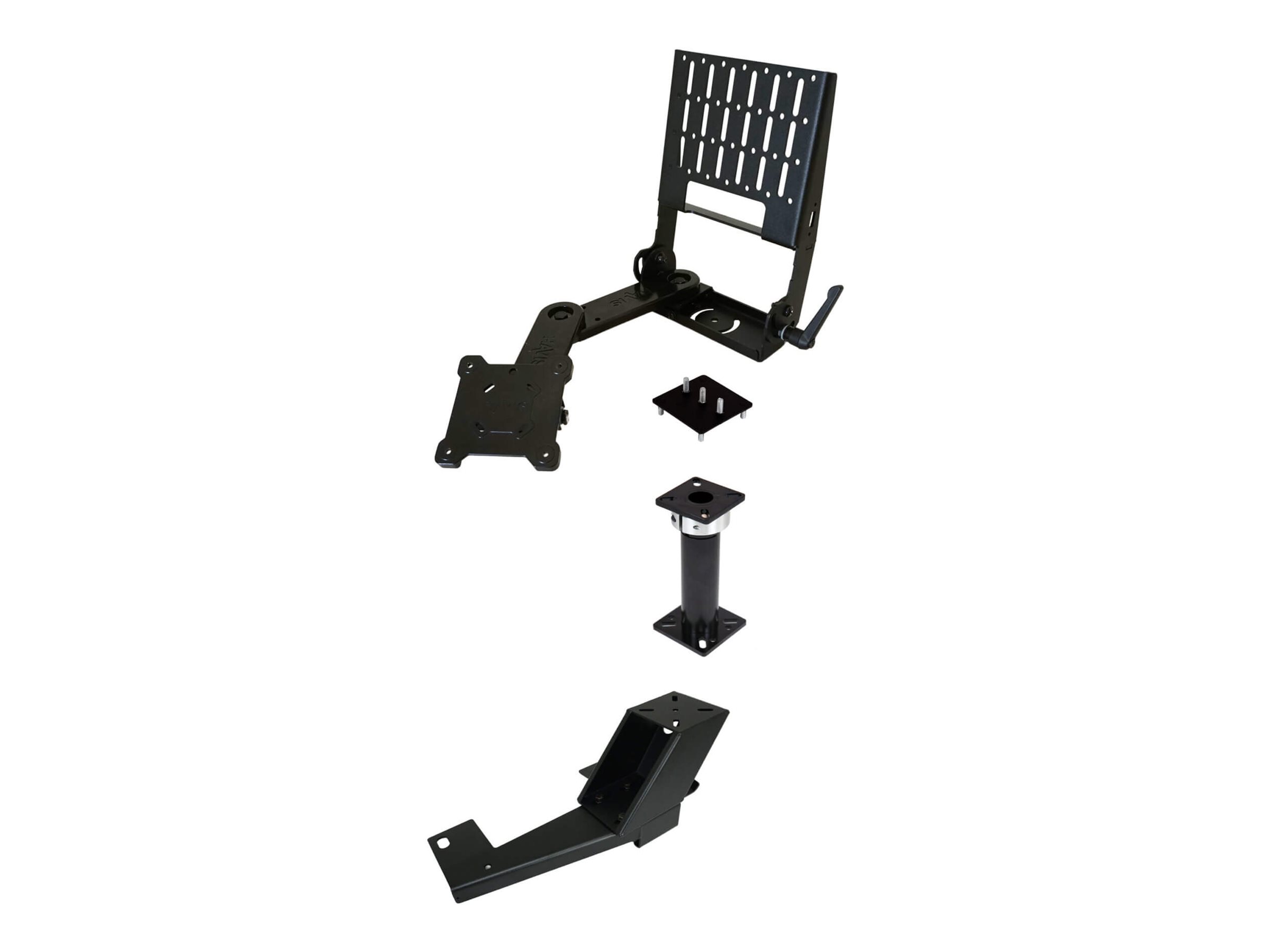 Havis Standard - Mounting kit (top offset platform, swivel arm, telescopic pole, heavy duty pole without height adjust handle, monitor mount)