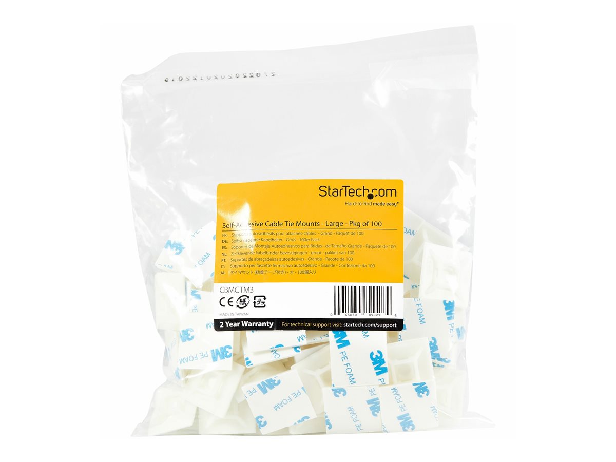 100 Cable Tie Mounts - Adhesive Tape – foto 4