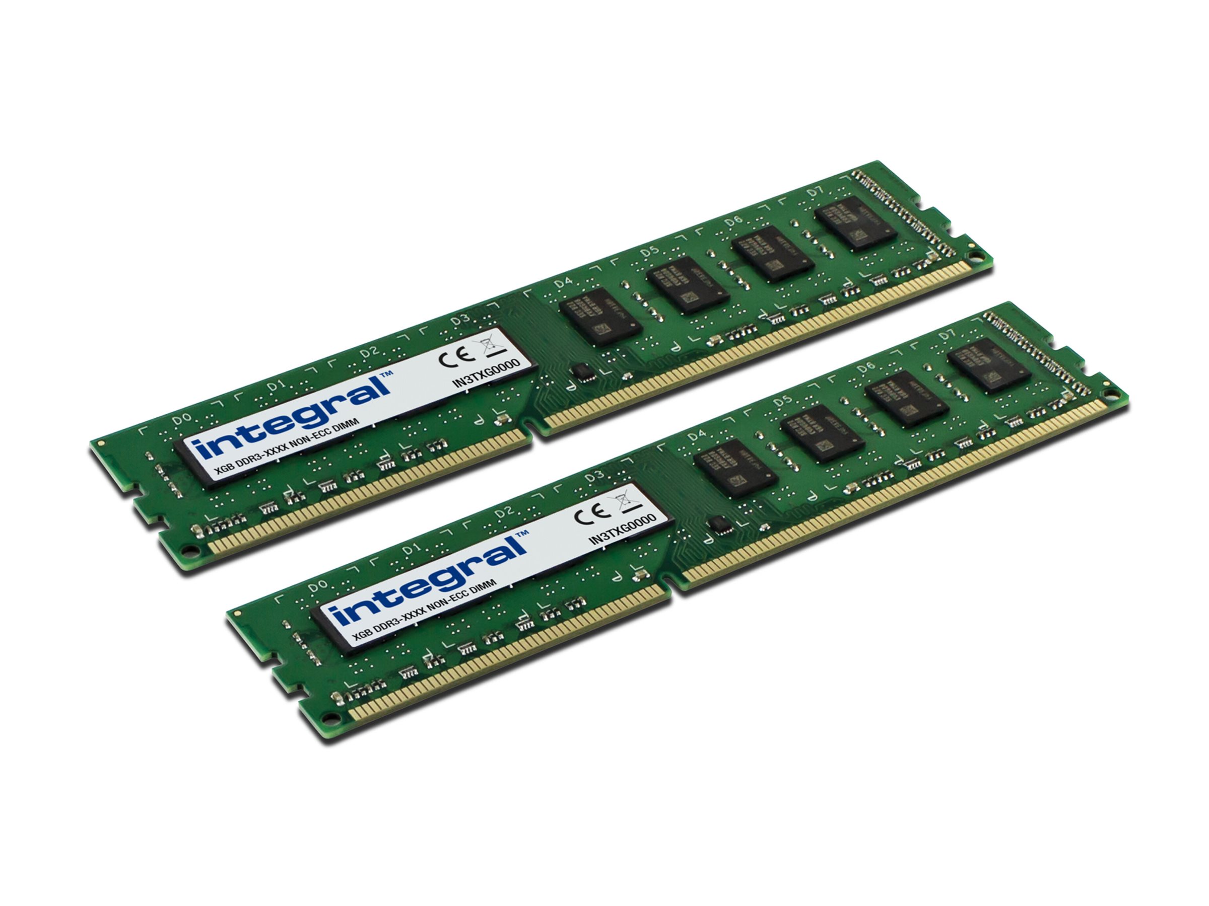 An image of Integral - DDR3 - kit - 16 GB: 2 x 8 GB - DIMM 240-pin - 1600 MHz / PC3-12800 - unbuffered