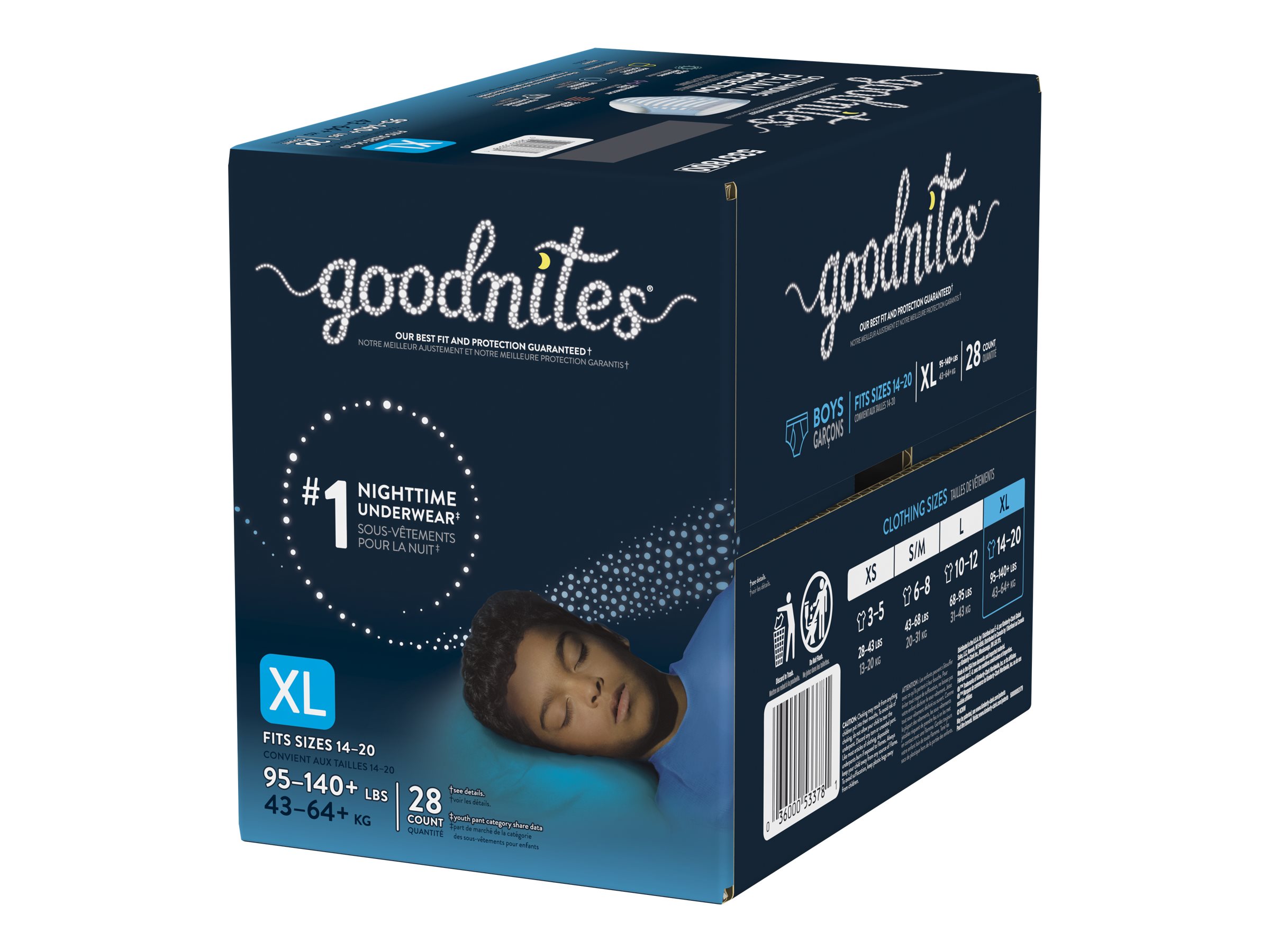 Goodnites Boys Nighttime Bedwetting Underwear - XL - 28 Count