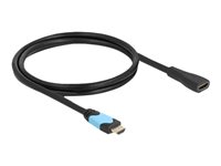 DeLOCK HDMI-forlængerkabel med Ethernet 1m Sort