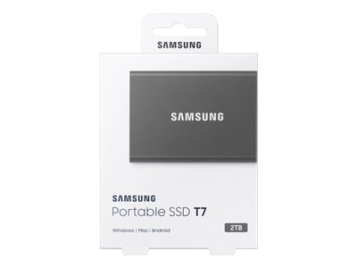 Disque SSD Externe Samsung Portable T7 MU-PC2T0T/WW 2 To USB 3.2 Gris  titane - SSD externes - Achat & prix