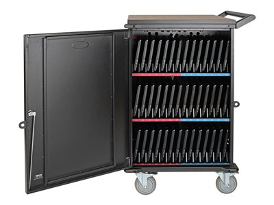 Tripp Lite 42-Device AC Mobile Charging Cart Storage Station Laptops, Chromebooks, Tablets 120V, NEMA 5-15P, 10 ft. Cord, Black