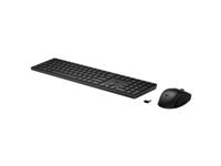 HP 655 - Keyboard and mouse set - 100% - full size - wireless - 2.4 GHz - QWERTY - US - black - Smart Buy