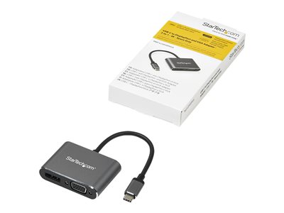 StarTech.com USB-C to VGA Adapter - Black - 1080p - Video Converter For  Your MacBook Pro - USB C to VGA Display Dongle - Type-C to VGA Converter