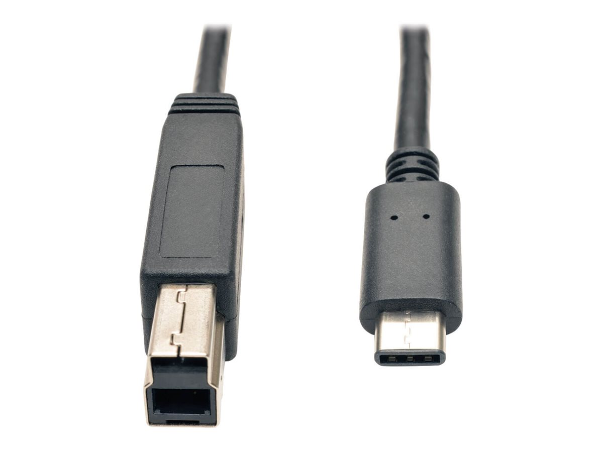Tripp Lite 3ft USB 3.1 Gen 2 USB-C to USB-B Cable 10 Gbps M/M Fast Charging