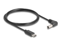 DeLOCK 24 pin USB-C (kun strøm) (male) - Strøm DC jackstik 5,5 mm (ID: 2,1 mm) (male) Sort 1.5m Strømkabel