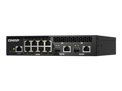 Switch manageable 10Gb QNAP 12 ports : 8 ports 10GbE 10SFP+ et 4 Ports  combo 10GbE SFP+/RJ45 (transceivers en options)