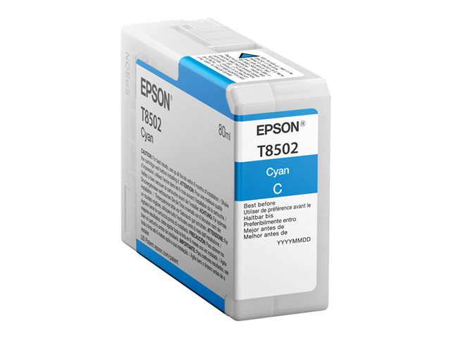 Image of Epson T850200 - high capacity - cyan - original - ink cartridge