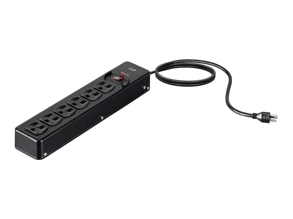MONOPRICE HEAVY DUTY 6 OUTLET METAL SURGE POWER STRIP, 540 J