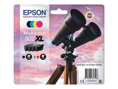 Patrone Epson 502 4er-Pack black + color XL T02W6 - C13T02W64010