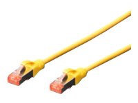 DIGITUS Professional CAT 6 Kabel med afskærmning med folie og kobberfletning (SFTP 2m Patchkabel Gul