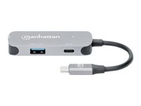 Manhattan USB-C Dock/Hub, Ports (x3):  HDMI, USB-A and USB-C, With Power Delivery (100W) to USB-C Port (Note add USB-C wall c