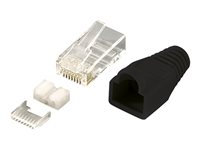 LogiLink CAT 6 Afskærmet Netværk-konnektor Sort RAL 9005