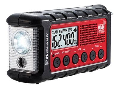 Midland ER300 Emergency Crank Radio - Wetterradio - Schwarz, Rot