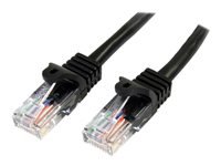 StarTech.com Cat5e Ethernet Cable - 25 ft - Black- Patch Cable - Snagless Cat5e Cable - Long Network Cable - Ethernet Cord - Cat 5e Cable - 25ft (45PATCH25BK)