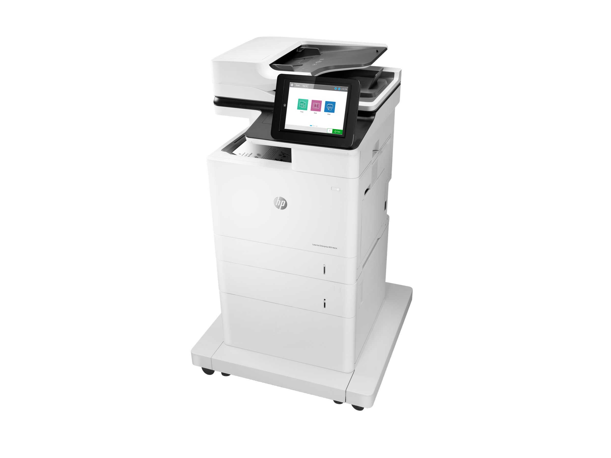 HP LaserJet Enterprise MFP M634dn multifunction printer Product shot Close-up 75800