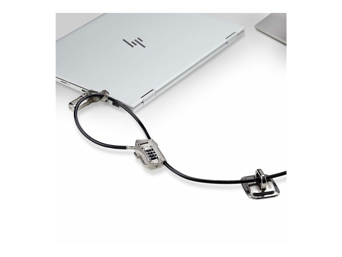StarTech.com Laptop/Desktop & Peripheral Lock Kit, 9.8ft (3m) Cable - sada zámků pro pracovní stanici - proti krádeži - kompatibilní s TAA – foto 7