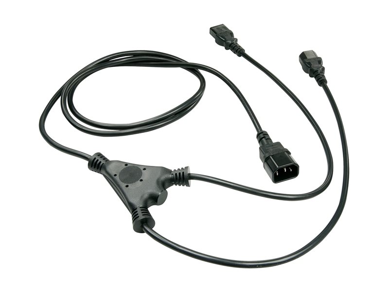 LINDY 2m IEC C14 to 2x IEC C13 Y Cable