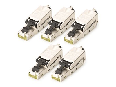4016032495109 - DIGITUS Feldstecker CAT 6A STP mit Staubschutzkappe 5 Stk 4016032495109 - DIGITUS Feldstecker CAT 6A STP mit Staubschutzkappe 5 Stk