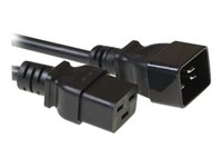 MicroConnect Strøm IEC 60320 C19 Strøm IEC 60320 C20 Sort 3m Strømkabel