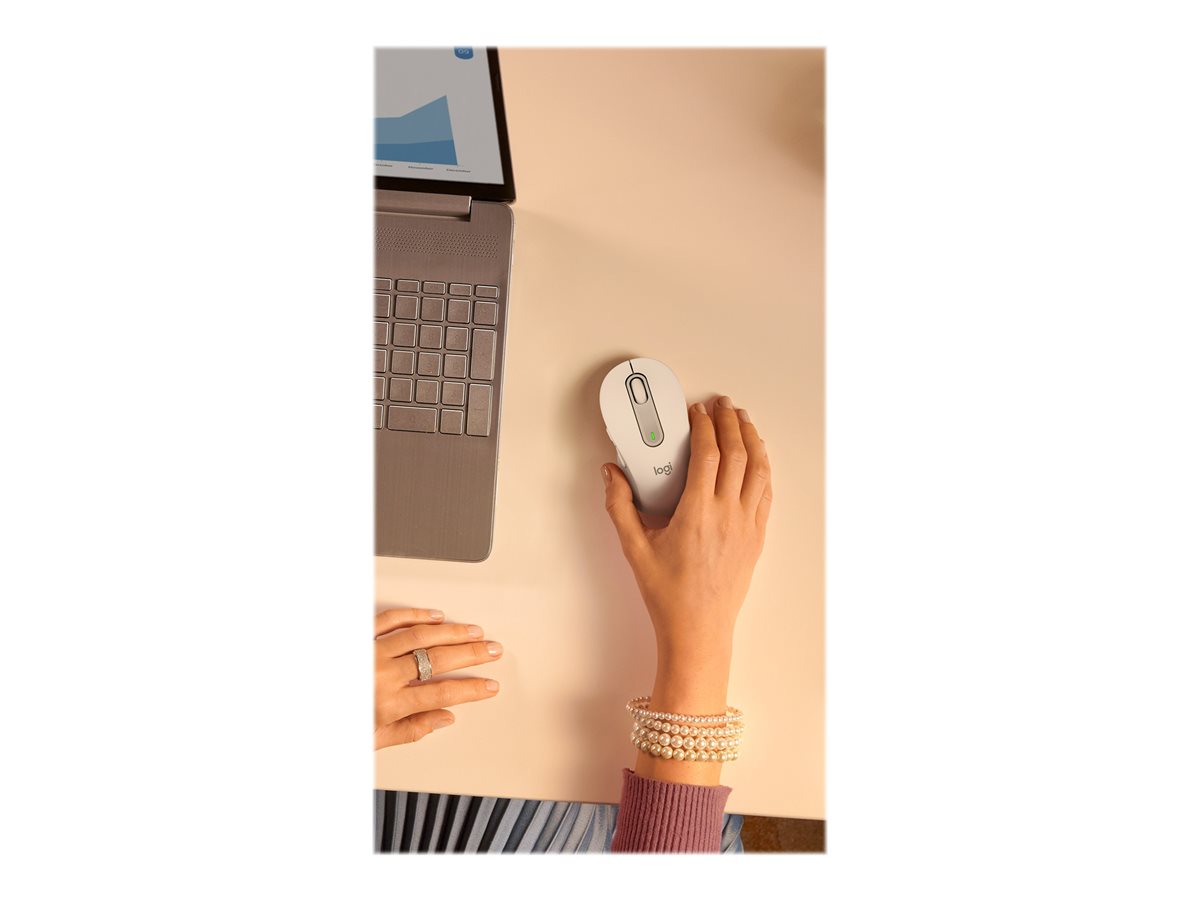 Logitech Signature M650 for Business - myš - 2.4 GHz, Bluetooth - bělavá – foto 8