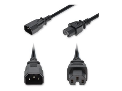 AddOn - Power cable - IEC 60320 C14 to IEC 60320 C15