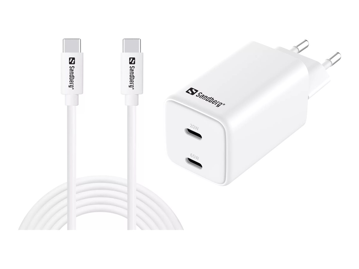 SANDBERG AC Charger, USB-C, PD65W, EU, 3M