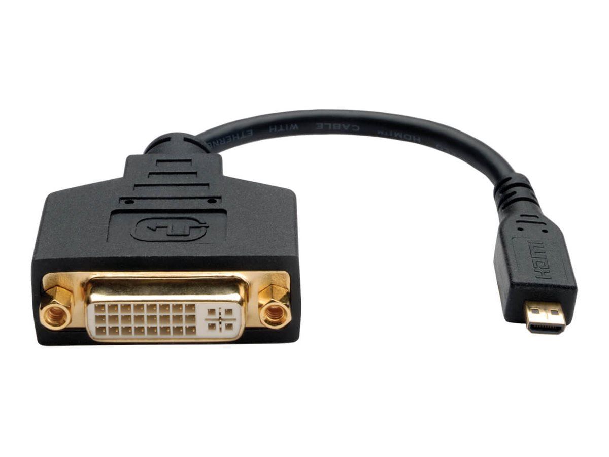 Tripp Lite 6in Micro HDMI to DVI-D Adapter Converter HDMI Male Type D to DVI-D Female 6"