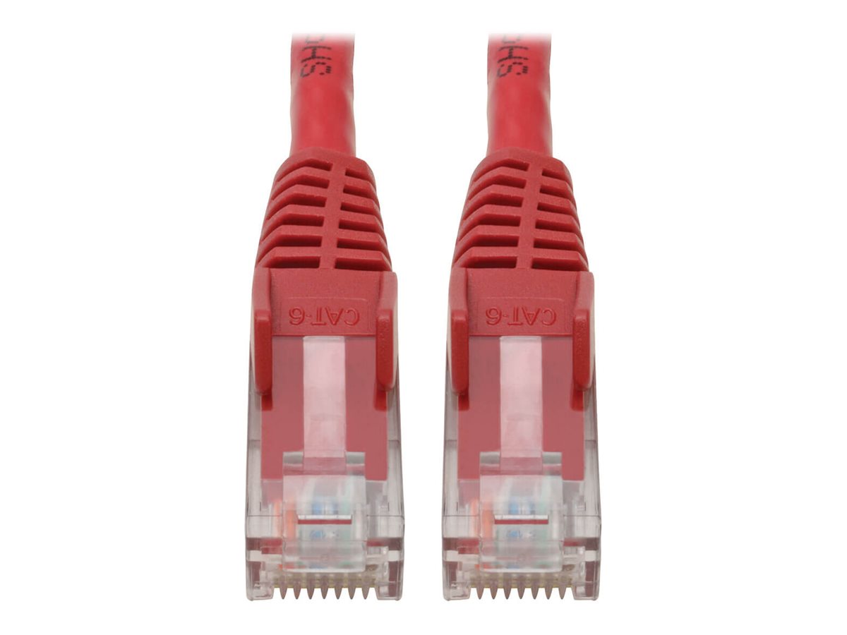 Eaton Tripp Lite Series Cat6 Gigabit Snagless Molded (UTP) Ethernet Cable (RJ45 M/M), PoE, Red, 4 ft. (1.22 m)
