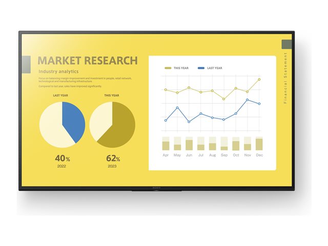 Sony Bravia Professional Displays Fw 55ez20l Ez20l Series 55 Led Backlit Lcd Display 4k For Digital Signage