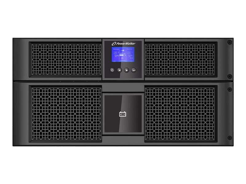 UPS RACK POWERWALKER VFI 10000 PRT HID ON-LINE 10000VA 8X IEC C19 TERMINAL USB-B RS-232 LCD 5U