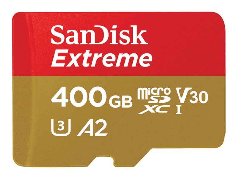 SanDisk Extreme - flash-minneskort - 400 GB - mikroSDXC UHS-I