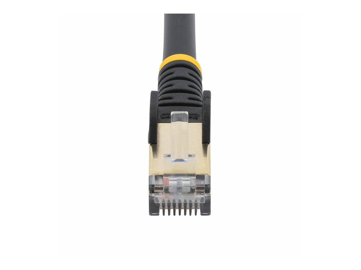 StarTech.com 1.5m CAT6A Ethernet Cable, 10 Gigabit Shielded Snagless RJ45 100W PoE Patch Cord, CAT 6A 10GbE STP Network Cable w/Strain Relief, Black, Fluke Tested/UL Certified Wiring/TIA - Category 6A - 26AWG (6ASPAT150CMBK) - patch kabel - 1.5 m - černá – foto 4
