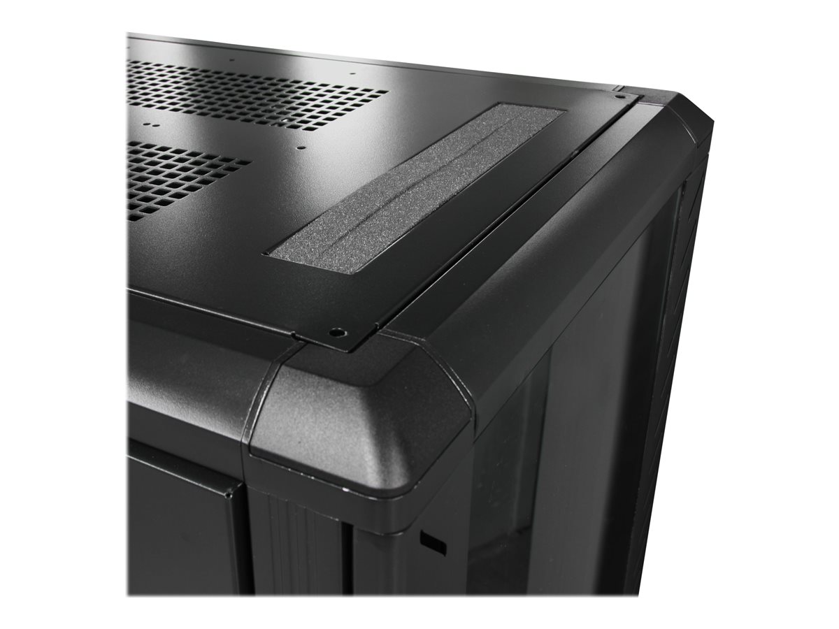 StarTech.com 32U 19" Server Rack Cabinet, Adjustable Depth 6-32 inch, Lockable 4-Post Network/Data/AV Equipment Rack Enclosure w/ Glass Door & Casters, Flat Pack, 1763lb/800kg Capacity - Free Standing Server Rack (RK3236BKF) - rozvaděč stojanový - 32U – foto 6