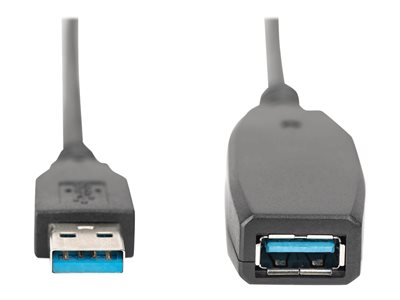 DIGITUS USB 3.0 Aktives Verlängerungskabel 20m, sw - DA-73107