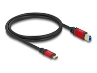 DeLOCK USB 3.1 USB Type-C kabel 1m Sort Rød