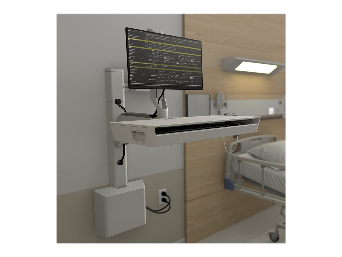 Ergotron CareFit Combo Arm with Worksurface montážní sada - modulární - pro LCD display / keyboard - bílá – foto 7
