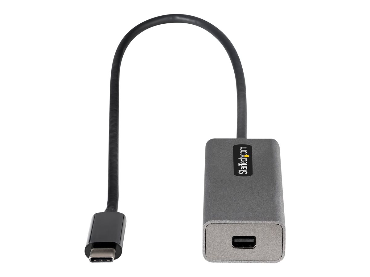 StarTech.com USB C to Mini DisplayPort Adapter, 4K 60Hz USB-C to mDP Adapter Dongle, USB Type-C to Mini DP Monitor/Display, Video Converter, Works w/ Thunderbolt 3, 12" Long Attached Cable - DP Alt Mode, mDP 1.2 (CDP2MDPEC) - video adaptér - USB-C do Mini DisplayPort - 30.6 cm – foto 2