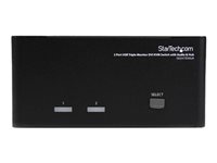 Startech 2 Port Triple Monitor DVI USB KVM Switch with Audio & USB 2.0 Hub - Multi Monitor KVM - Dual Port KVM Switch (SV231TDVIUA) - KVM / audio / USB switch - 2 ports