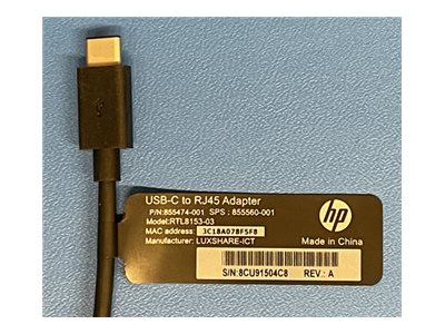 KIT HP USB-C TO RJ45 ADAPTER 1YR IMS WARRANTY STANDARD