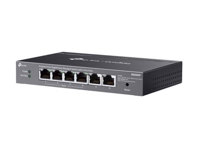TP-Link Omada ES206GP V1 switch 6 ports Product shot Right-angle 79250