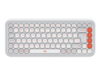 Logitech POP Icon Keys - keyboard - QWERTY - UK - off white, orange Input Device