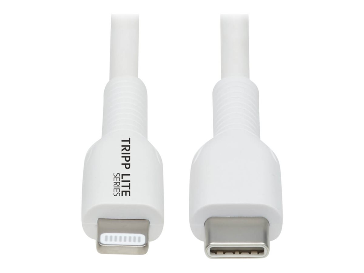 Eaton Tripp Lite Series USB-C to Lightning Sync/Charge Cable (M/M), MFi Certified, White, 2 m (6.6 ft.)