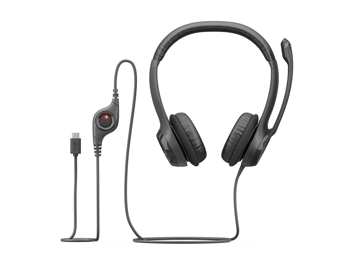 Logitech USB Headset H390 USB-C, Midnight black KR – foto 2