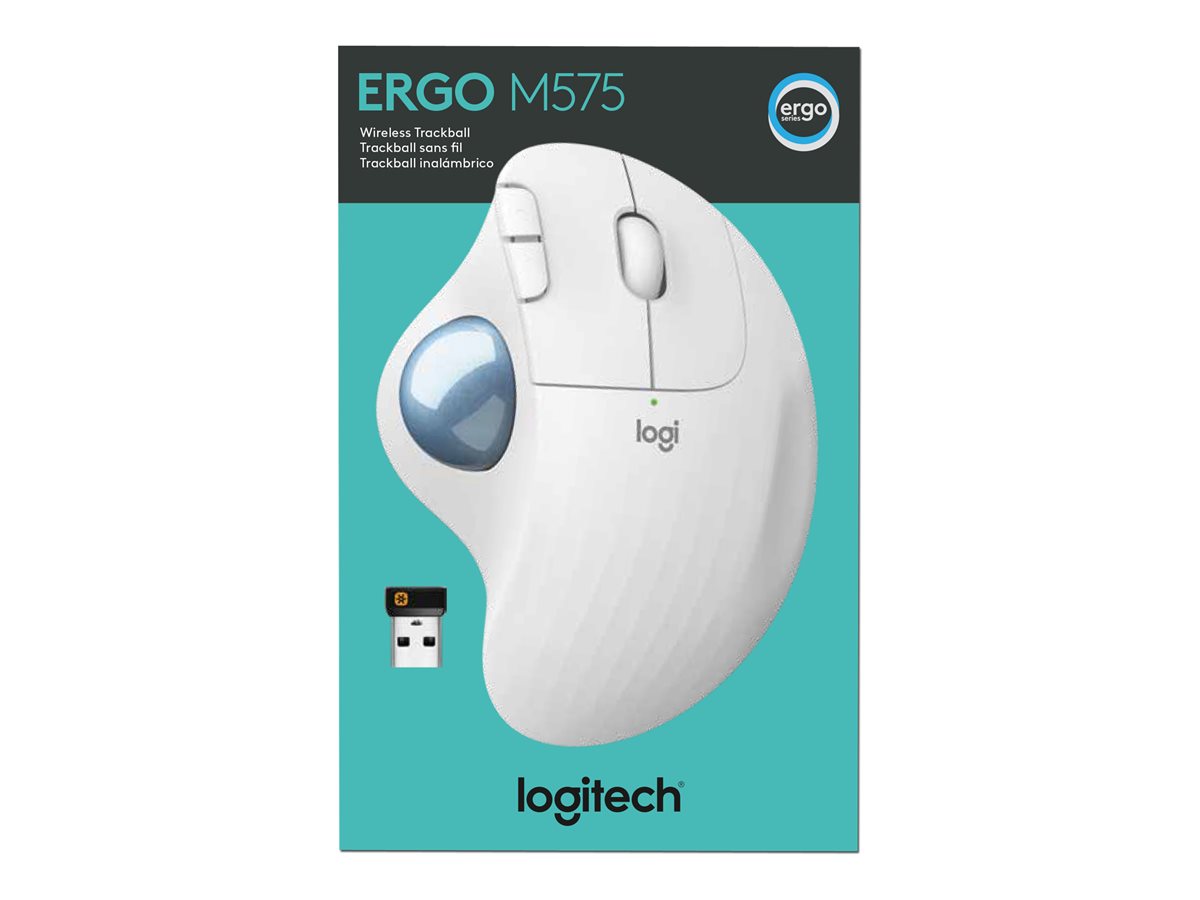 Logitech Ergo Series ERGO M575 - kulový ovládač - Bluetooth 5.0 LE, 2.4 GHz - krémová – foto 6
