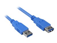 Sharkoon USB 3.0 USB forlængerkabel 3m Sort
