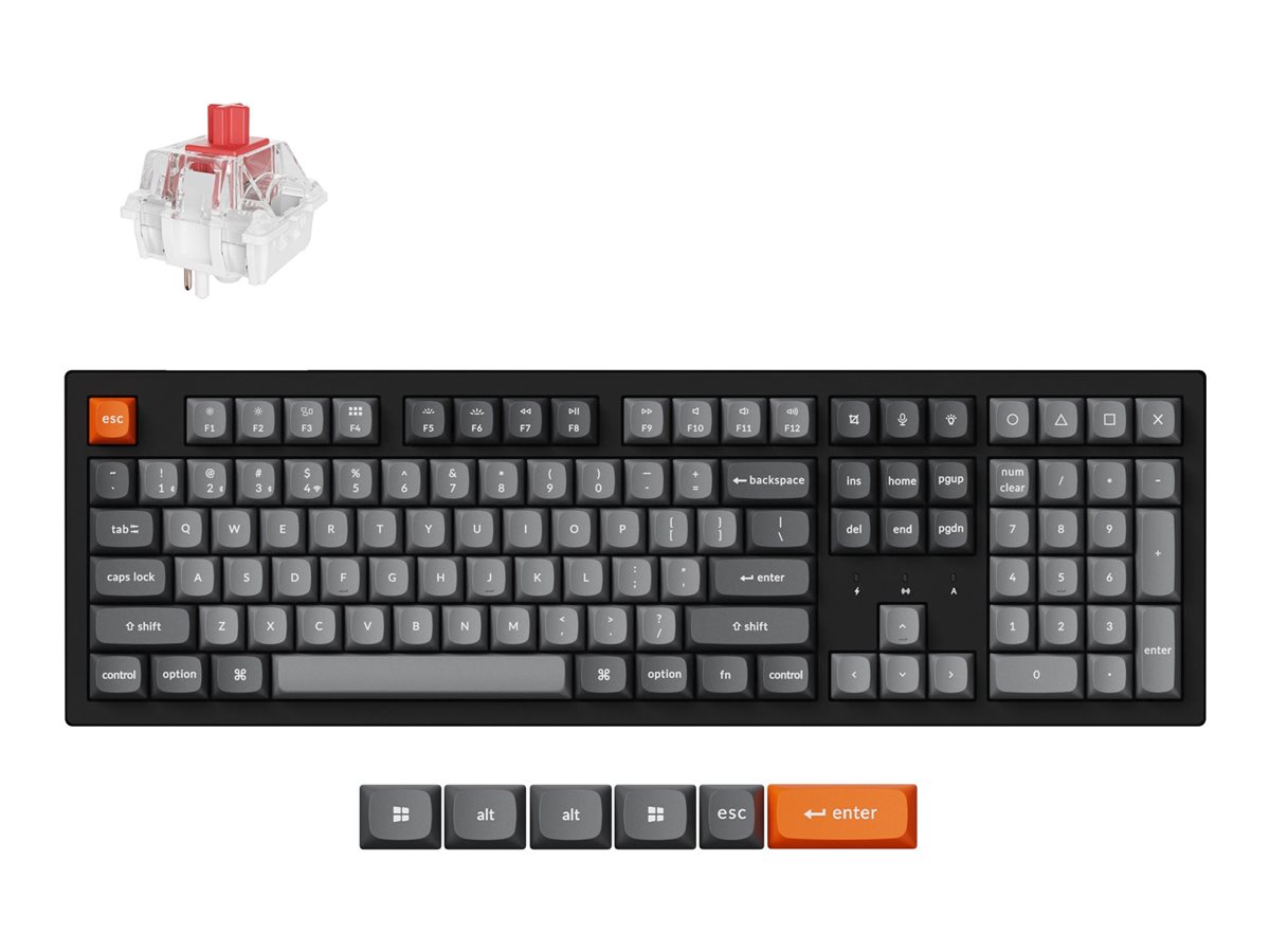 Keychron K10 Max keyboard QMK mechanical 100% QWERTY US Input Product shot Front 79800